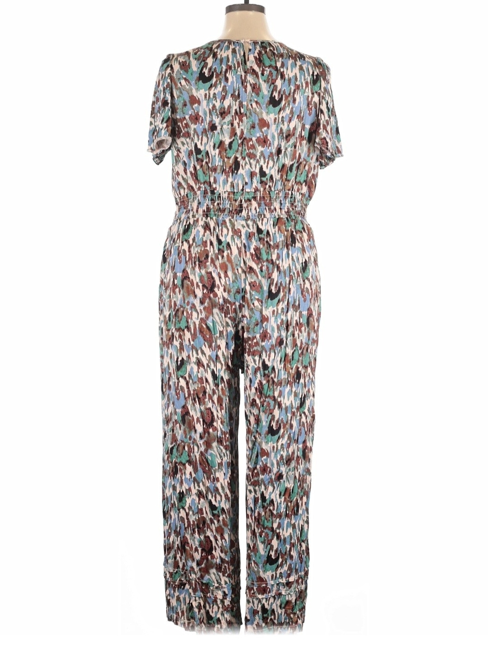 Anthropologie Abstract Print Wide Leg Jumpsuit | Size 1X - EUC - Picture 3 of 3